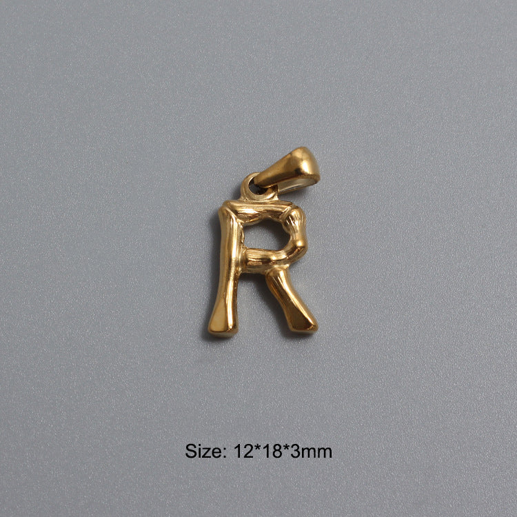 Stainless Steel Alphabet Charms N-Z