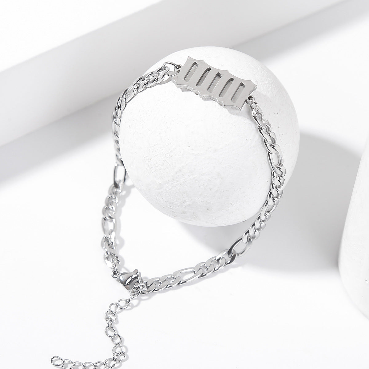 Stainless Steel Angle Number Bracelet