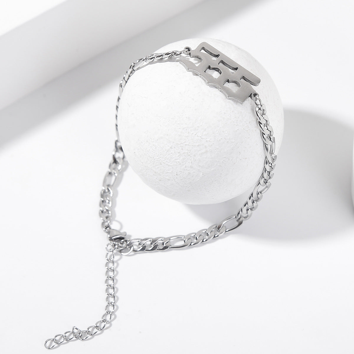 Stainless Steel Angle Number Bracelet
