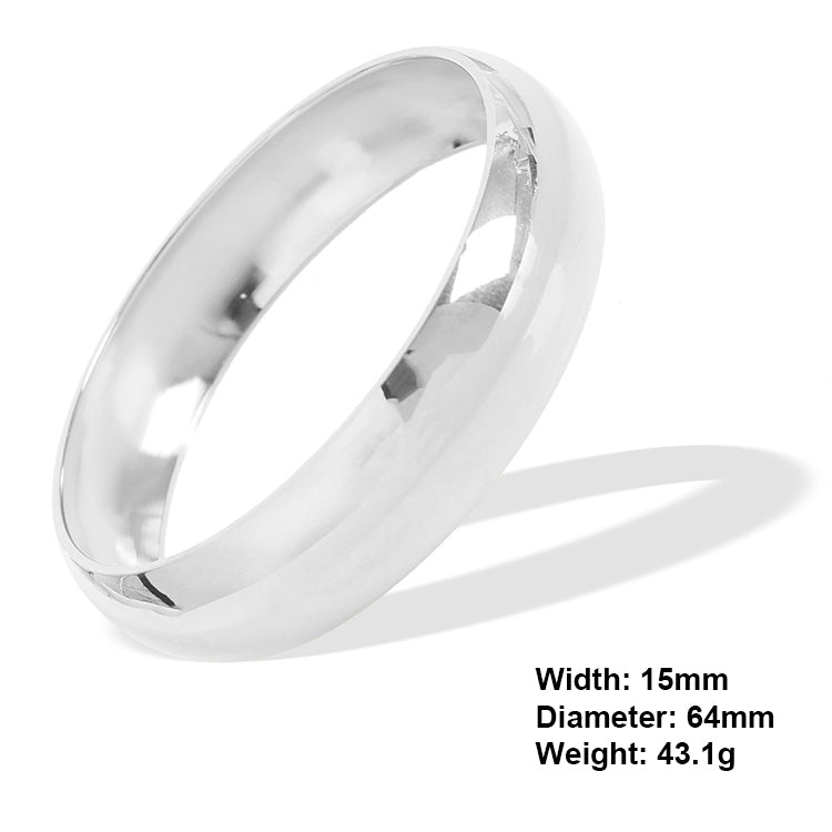 Stainless Steel Curved Surface Cuff Bangle