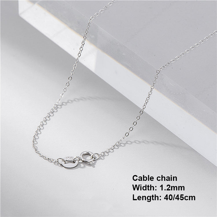 Sterling Silver Chain Necklace Silver