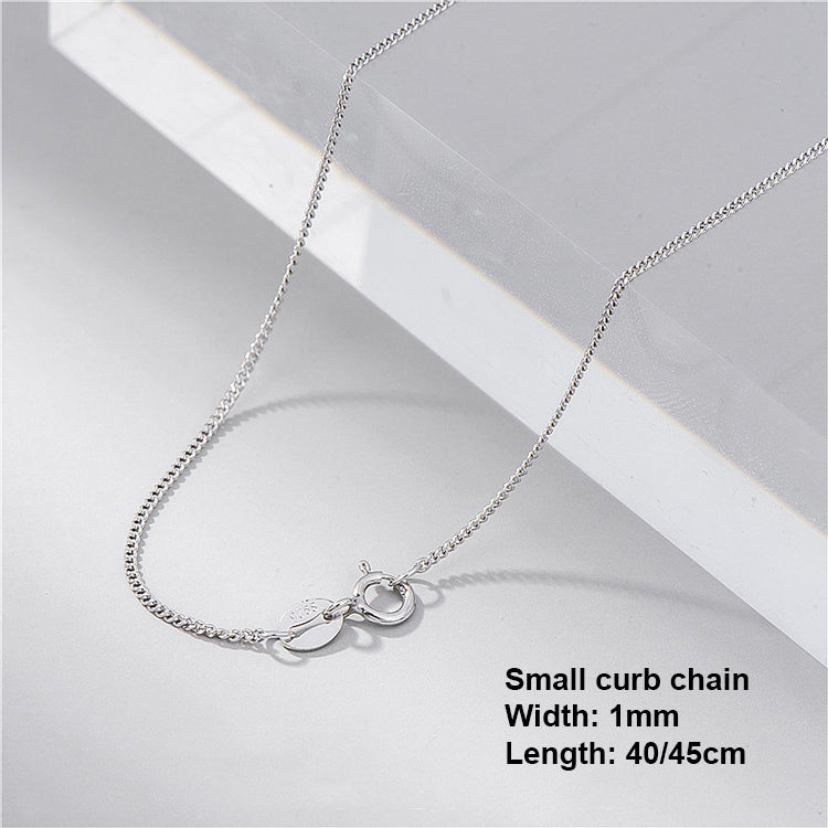 Sterling Silver Chain Necklace Silver