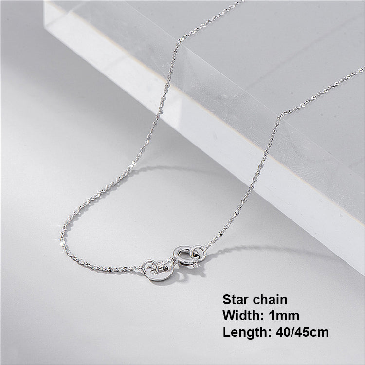 Sterling Silver Chain Necklace Silver