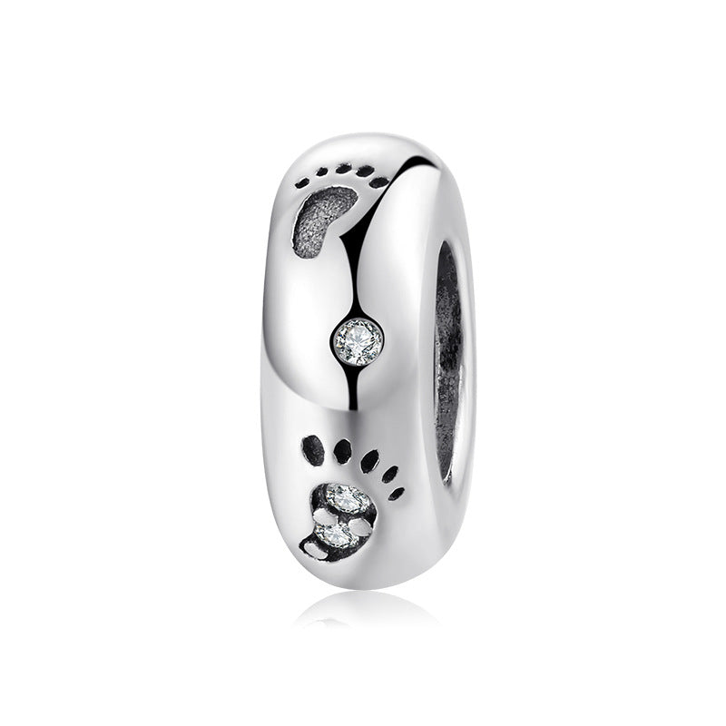 Sterling Silver Simple Charm Bracelet Spacer Beads