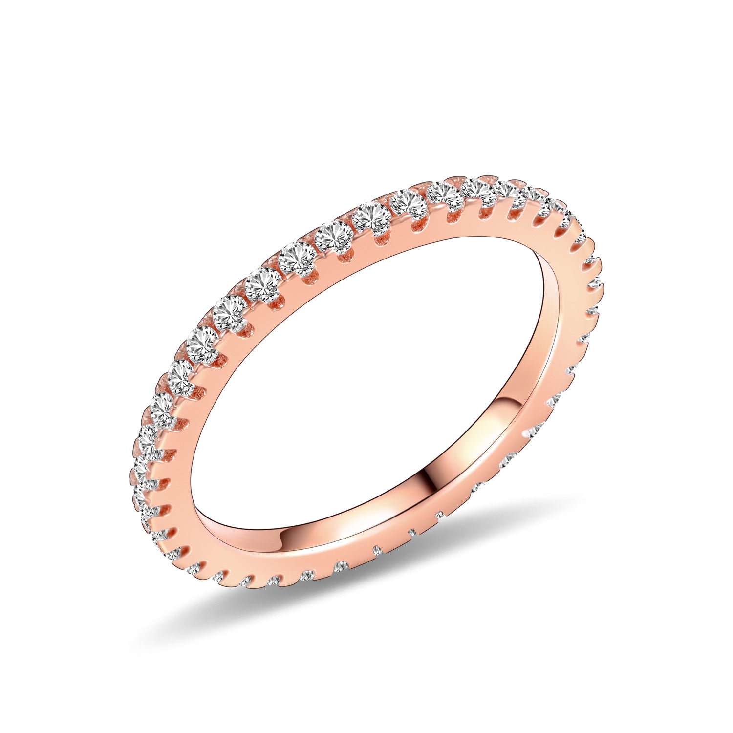 Sterling Silver White Moissanite Ring Band