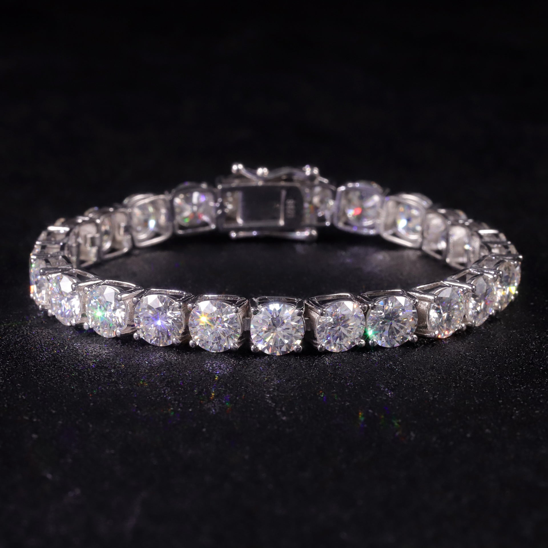 Sterling Silver Moissanite Tennis Bracelet 2-6.5mm