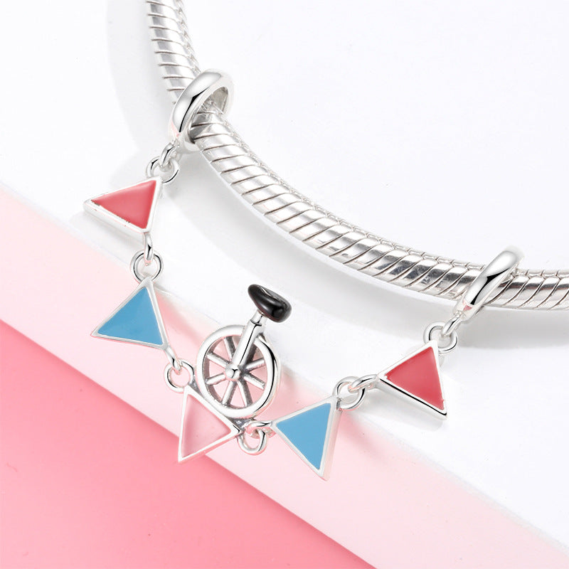 Sterling Silver Circus Colorful Enamel Charms