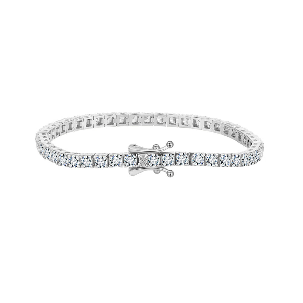 Sterling Silver Round Tennis Bracelet