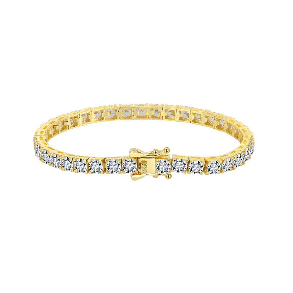 Sterling Silver Round Tennis Bracelet