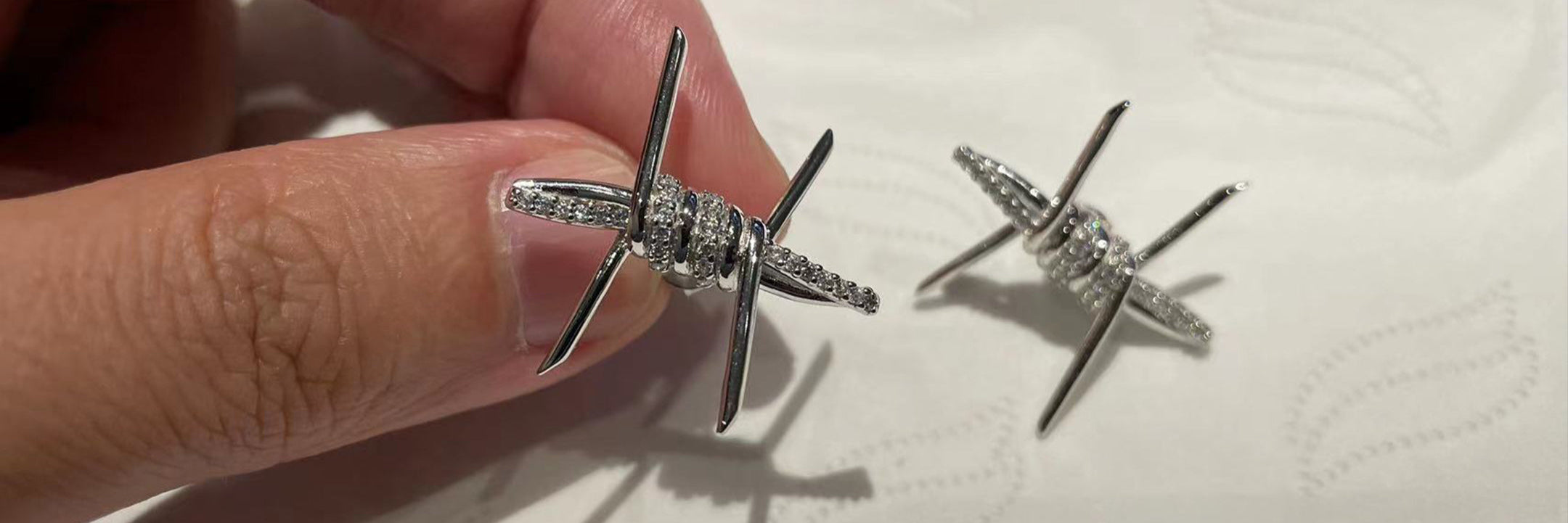 wire fence earring