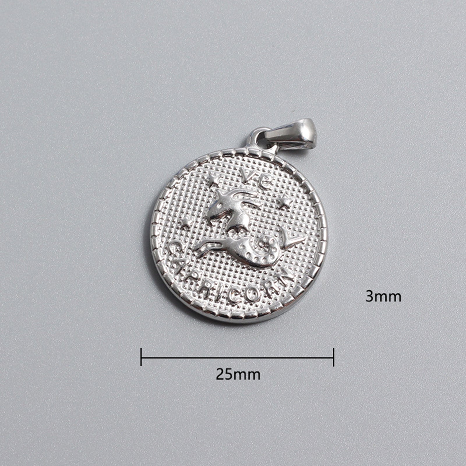 Custom Stainless Steel Zodiac Charms Gold Silver