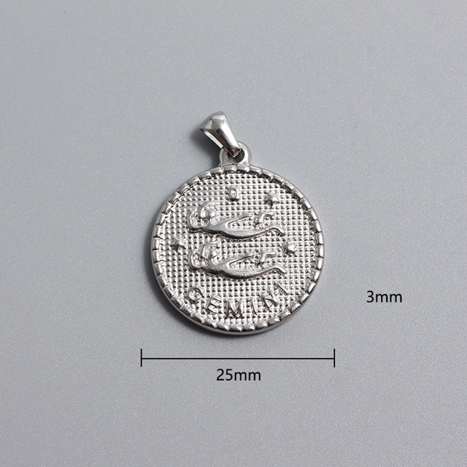 Custom Stainless Steel Zodiac Charms Gold Silver