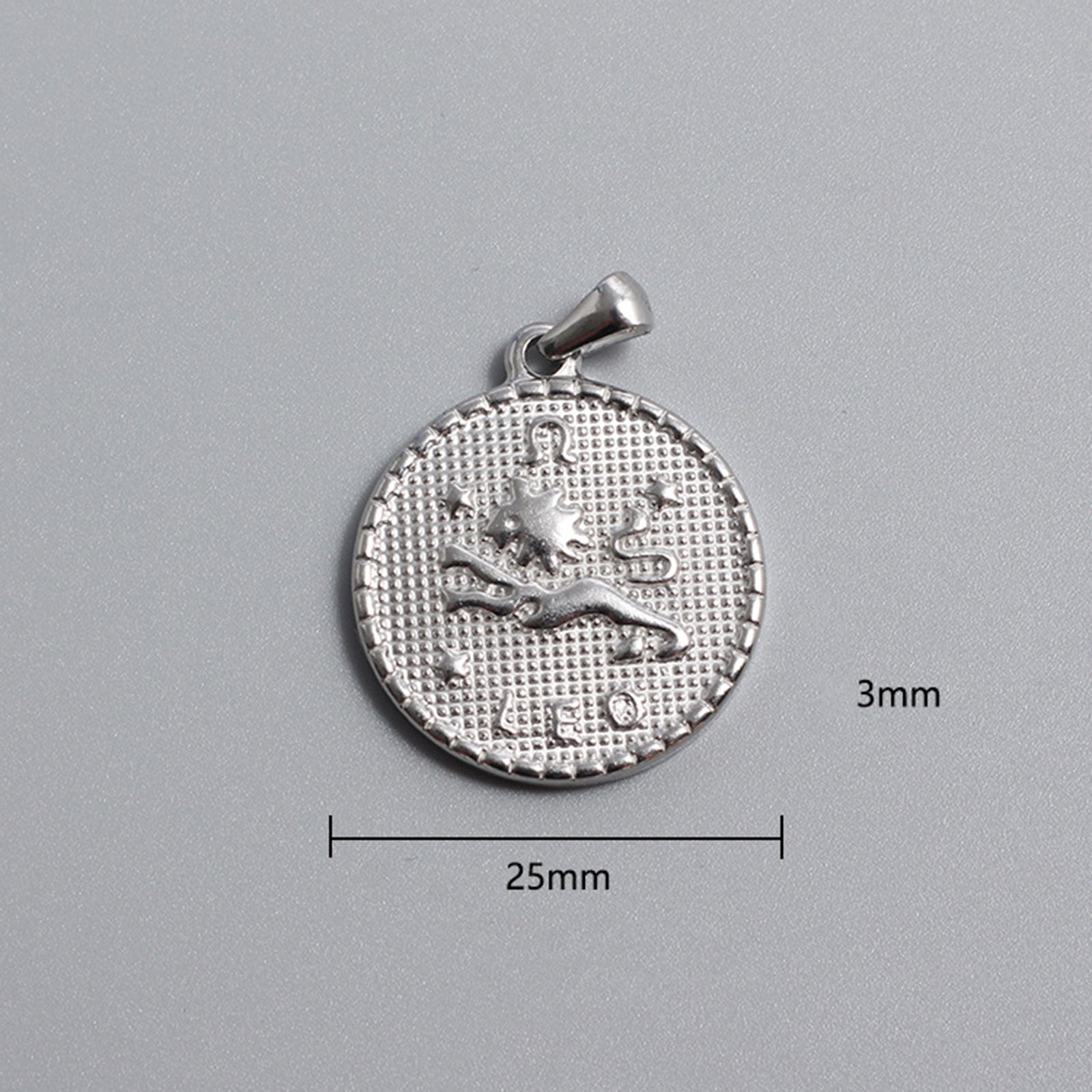 Custom Stainless Steel Zodiac Charms Gold Silver