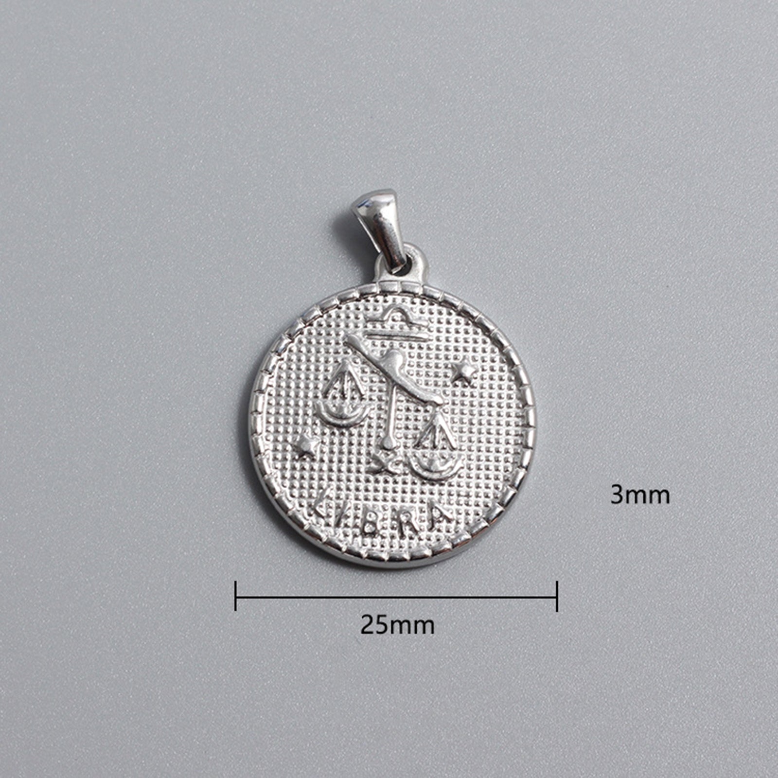 Custom Stainless Steel Zodiac Charms Gold Silver
