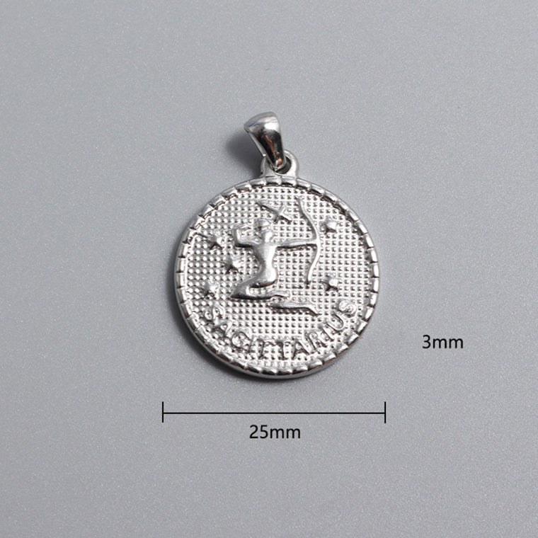 Custom Stainless Steel Zodiac Charms Gold Silver