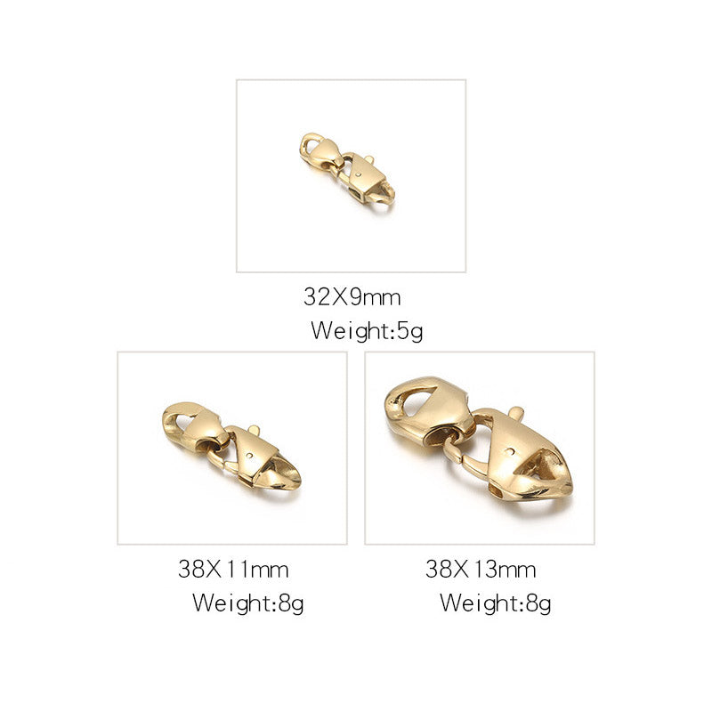 Stainless Steel Hook Clasp Gold