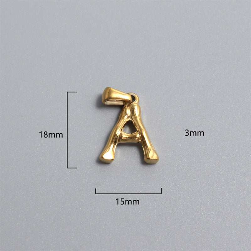 Custom Stainless Steel Alphabet Charms A-M