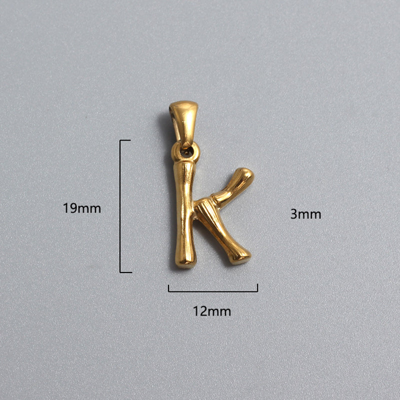 Custom Stainless Steel Alphabet Charms A-M