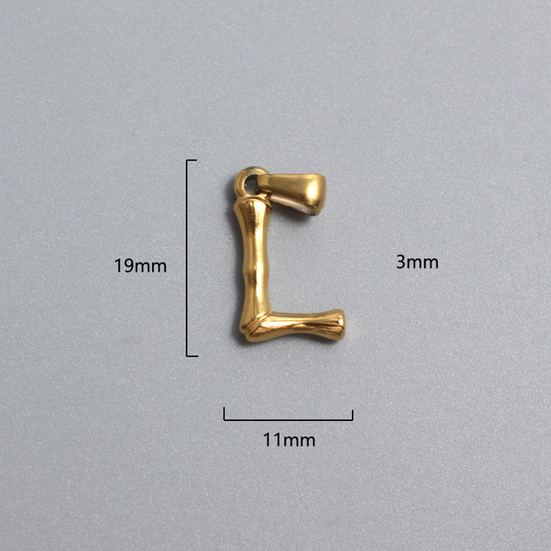 Custom Stainless Steel Alphabet Charms A-M