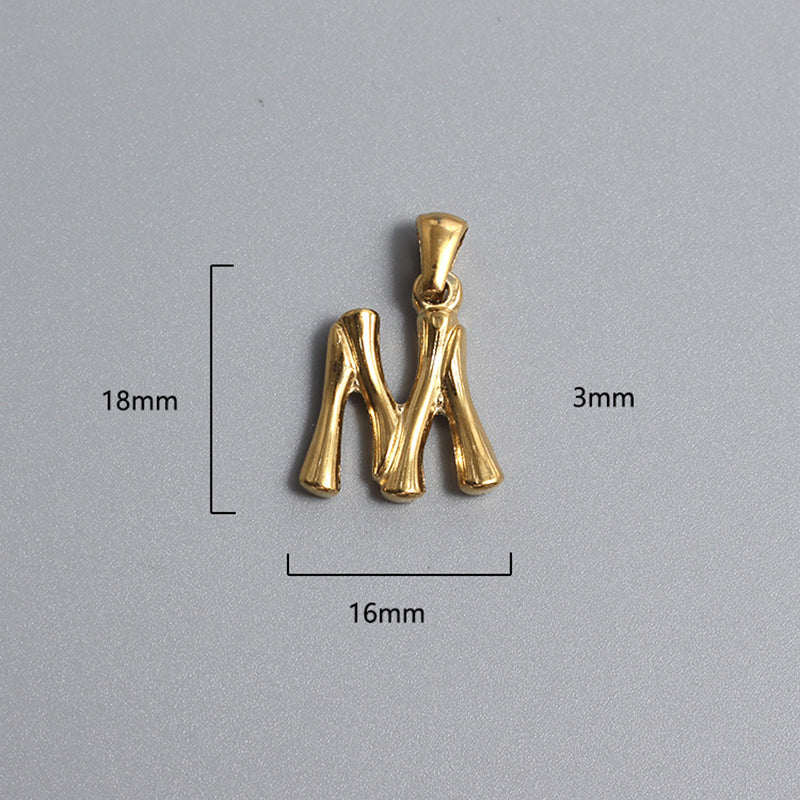Custom Stainless Steel Alphabet Charms A-M