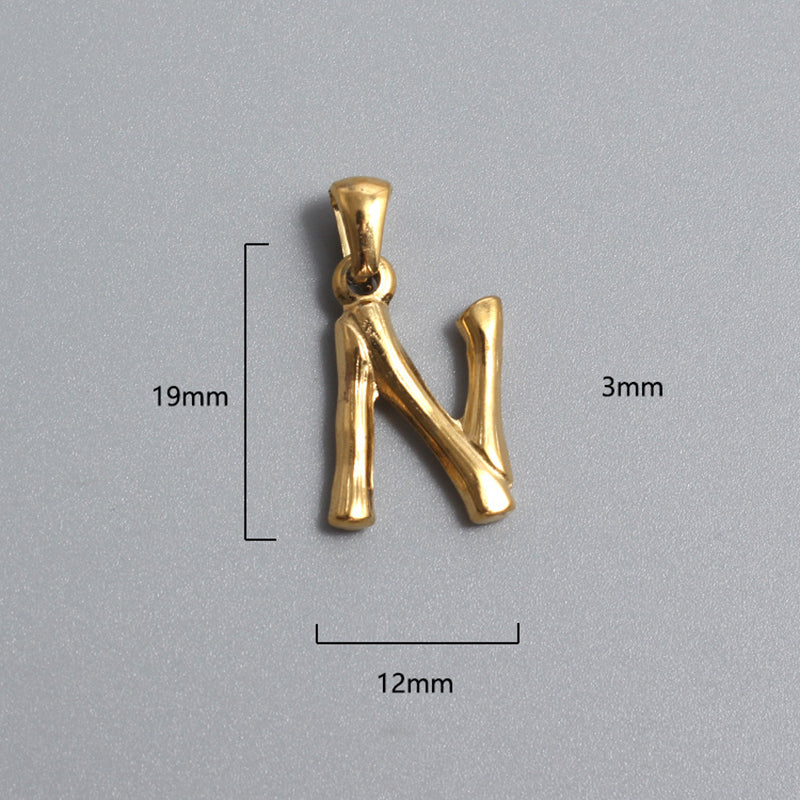 Custom Stainless Steel Alphabet Charms A-M
