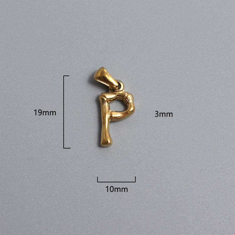 Custom Stainless Steel Alphabet Charms A-M
