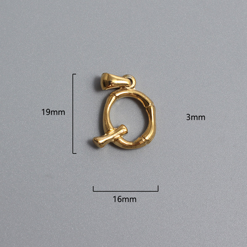Custom Stainless Steel Alphabet Charms A-M