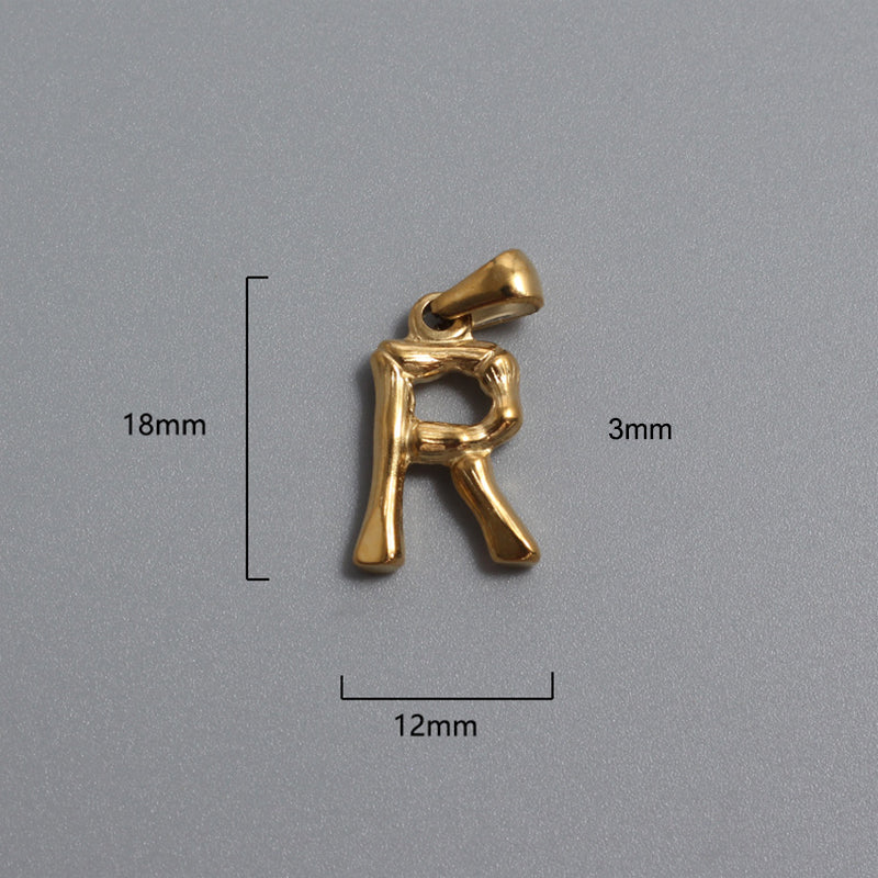 Custom Stainless Steel Alphabet Charms A-M