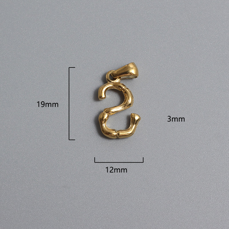 Custom Stainless Steel Alphabet Charms A-M