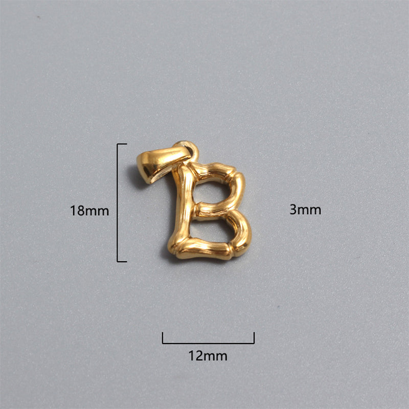 Custom Stainless Steel Alphabet Charms A-M