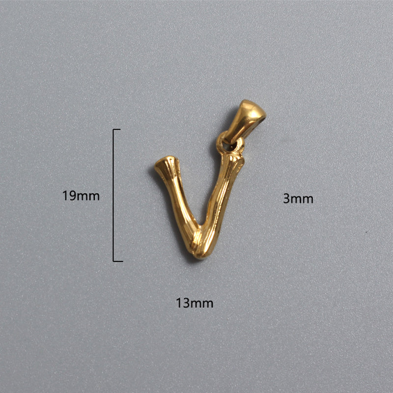 Custom Stainless Steel Alphabet Charms A-M