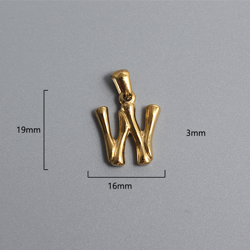Custom Stainless Steel Alphabet Charms A-M