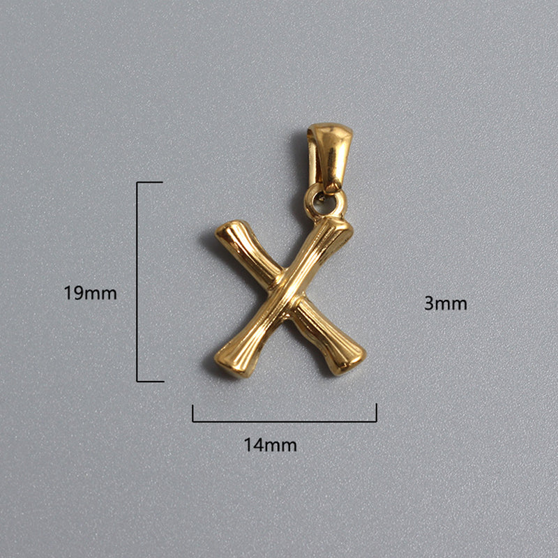 Custom Stainless Steel Alphabet Charms A-M