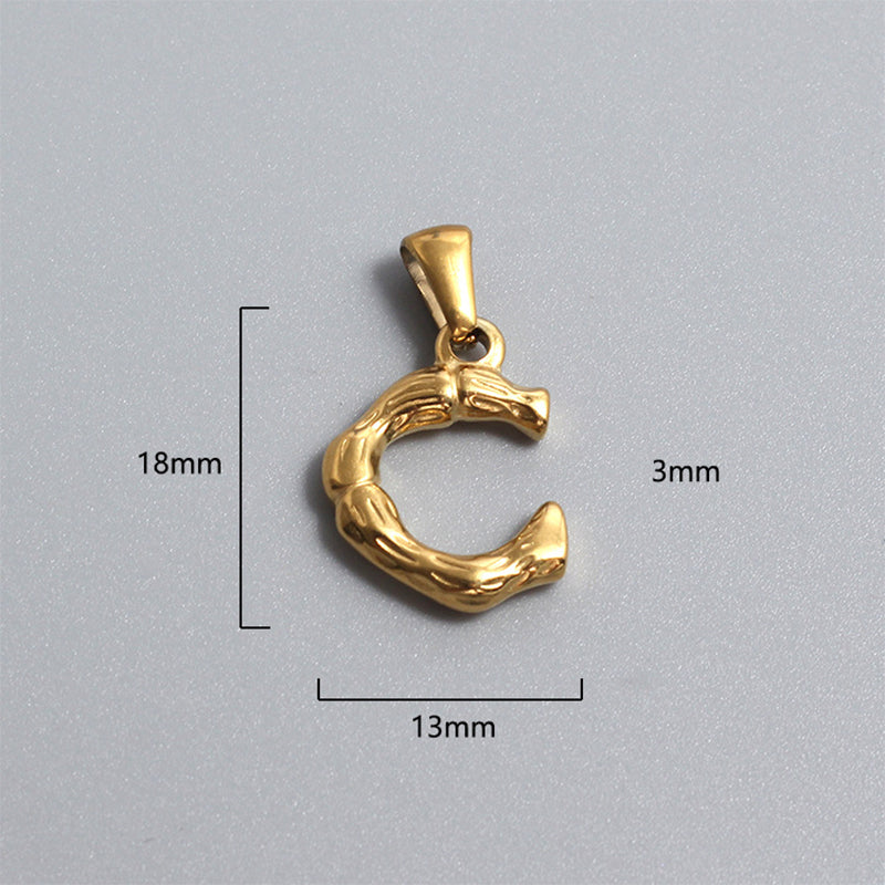 Custom Stainless Steel Alphabet Charms A-M