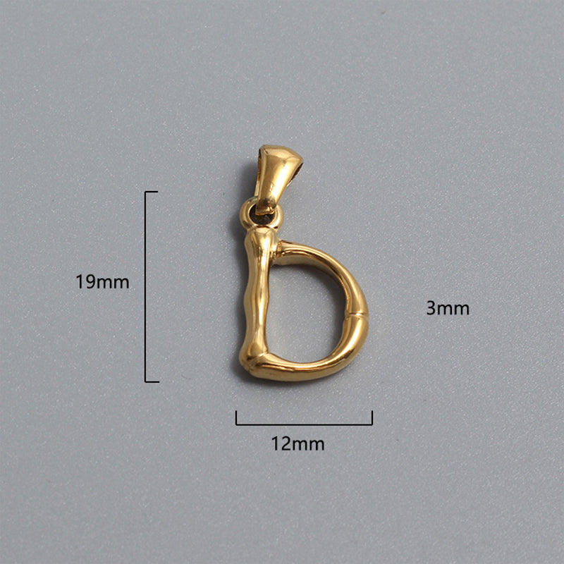 Custom Stainless Steel Alphabet Charms A-M