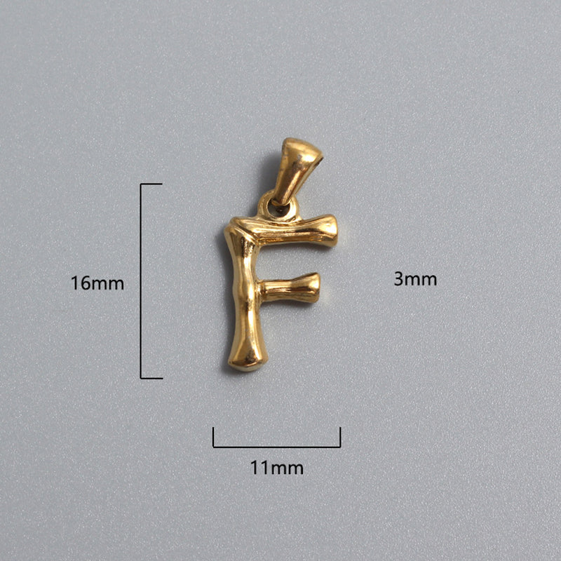 Custom Stainless Steel Alphabet Charms A-M