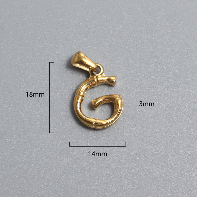 Custom Stainless Steel Alphabet Charms A-M