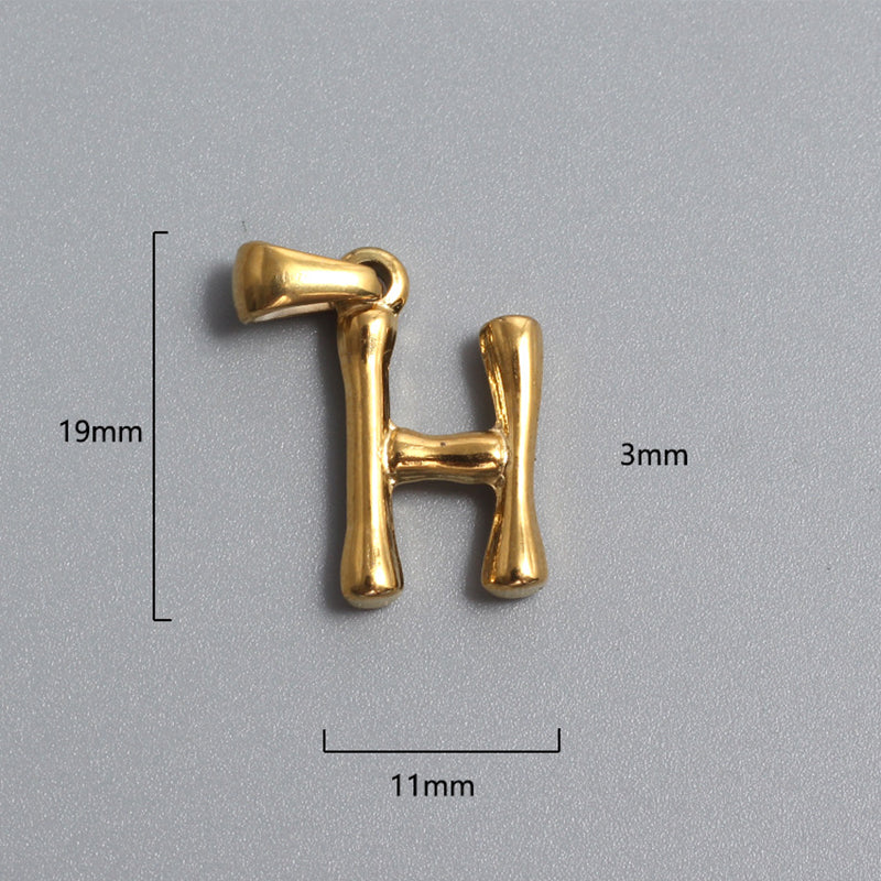 Custom Stainless Steel Alphabet Charms A-M