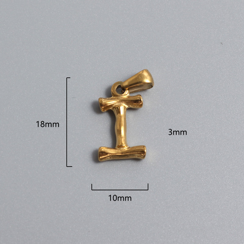 Custom Stainless Steel Alphabet Charms A-M