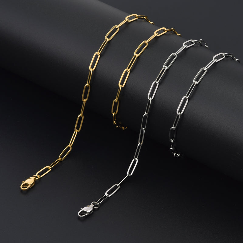 Titanium Stainless Steel  Chain Necklace 3.3*10mm