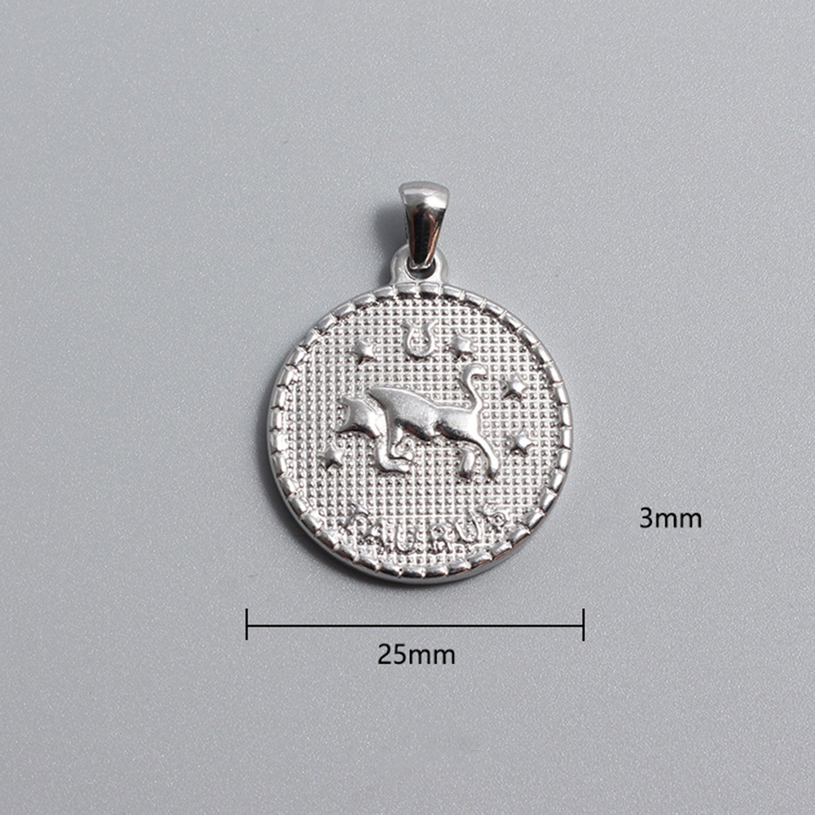Custom Stainless Steel Zodiac Charms Gold Silver