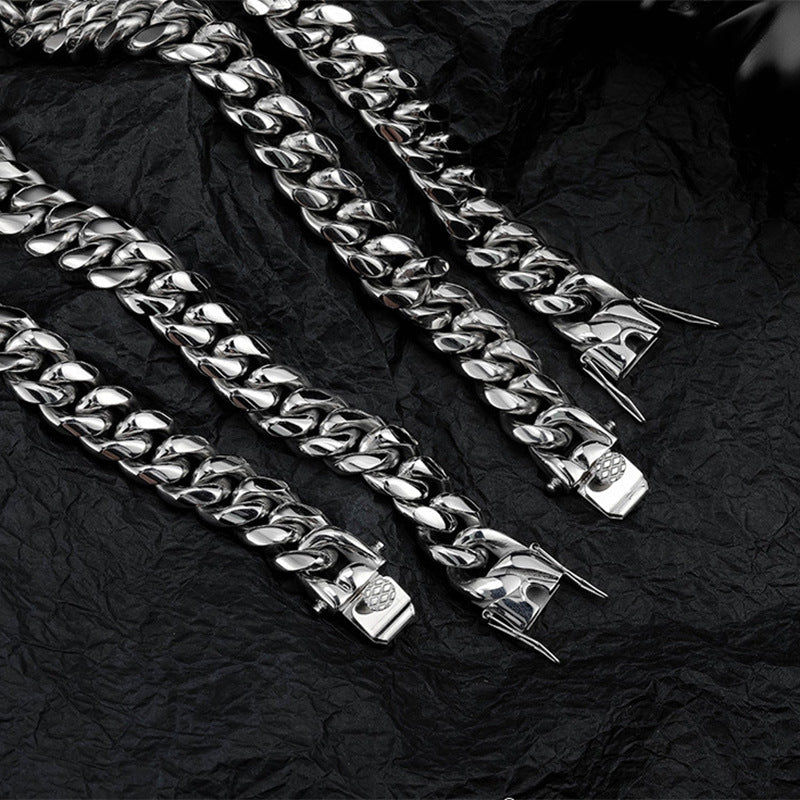 Silver Cuban Link Chain- 16mm