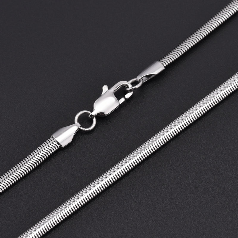 Titanium Stainless Steel Snake Chain Necklace/Bracelet Multi Color 3-8mm